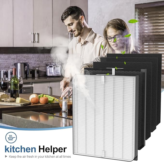 14 Pack 3500 Replacement Filters for Air Doctor 3000 Series Air Purifier, Fits 3000, 3500, 3500i, Includes 2 Efficiency + 4 VOC Units and 8 Pre-Filters