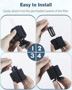 Pawfly 6 Pack Replacement Filter Sponges Aquarium Nano Bio Sponge Filter, Aquarium Filter Sponges Black Bio Foam for Fish Tank, Water Filtration Fish Tank Filter Accessories