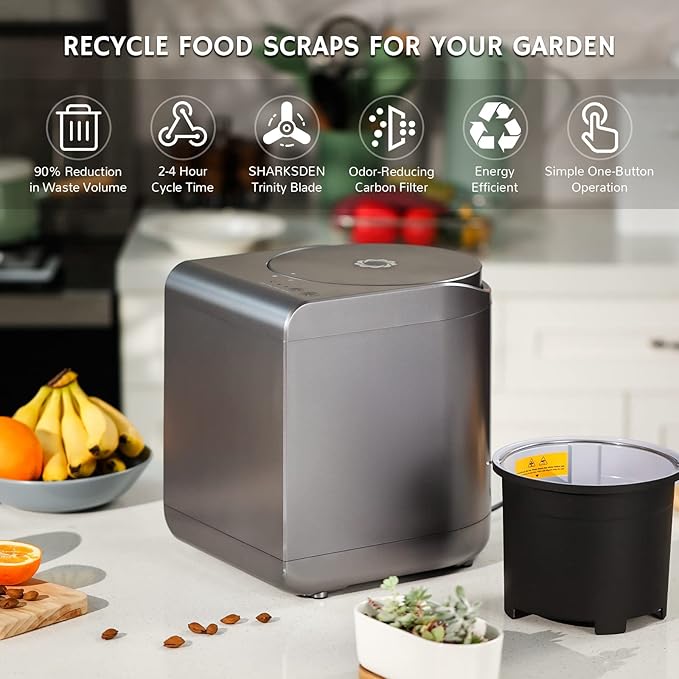 Airthereal Bundle | 2-Pack Replacement Activated Carbon Filters and 1 Electric Kitchen Composter Bucket with Lid for R500 Revive Electric Kitchen Composter