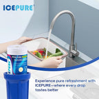 ICEPURE 5 Micron 10”*4.5'' Whole House Sediment String Wound Water Filter Replacement filter for 84637, WPX5BB97P, PC10, 355214-45, 355215-45, WP10BB97P, WP5BB97P, 3PACK