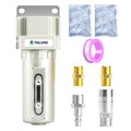 TAILONZ PNEUMATIC 3/4" NPT Industrial Compressed Air Desiccant Dryer, Used for Dry Air, Compressed Air, Water Separator, Plasma Cutting Machine and Other Metal Bowl with Activated Carbon Bag