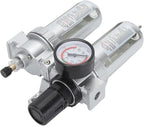 1/4 Inch Compressed Air Line Filter Efficient Filtration Performance Water Oil Separator for Painting Aluminum Alloy PC Plastic 1 Pair Connector