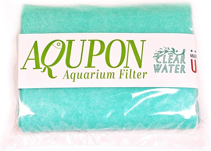 Aquarium Polishing Filter Pad 100 Micron Filters - Media Pads - Cut to Fit 24" by 36" - for Fish Tanks, Aquaculture, Hydroponics - USA Manufacturer (2 Pack)
