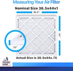 Filter King 36.5x44x1 Air Filter | 4-PACK | MERV 8 HVAC Pleated A/C Furnace Filters | MADE IN USA | Actual Size: 36.5 x 44 x .75"