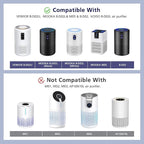 B-D02L/M05/B-D02U H13 Filter Compatible with VEWIOR B-D02U, for MOOKA B-D02L& M05, for Tailulu D10 Air Purifi-er, 3-Stage H13 Efficient Filter for B-D02L/M05/B-D02U, 2 Pack
