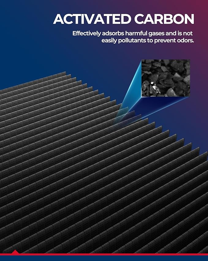 KAX Cabin Air Filter,CF10140 Replace for Altima, Outlander Sport,Sentra, Outlander,Maxima, Murano, Lancer,G35, FX35, FX45,Cabin Filter with Activated Carbon Filter