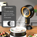 Smoke Buddy – Smoke Purifier for Smoking Indoors, Portable Rechargeable Smoke Fan for Smoking Indoors with Removable Washable Filter – Eliminates Smoke & Odors for BBQ & Hot Pot (gold,Plug-in)