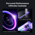 JISULIFE Table Purifier Fan, 3-in-1 Air Purifier Cool with 7-Color RGB Light, LED Display, 100-Speed, 10000mAh Battery, 120° Oscillating Desktop Fan for Office/Gaming Desk, Gifts for Men/Women