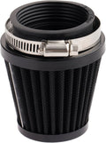 Mtsooning 48mm Motorcycle Air Filter, Clamp-on Intake Pod Cleaner Filter Replacement for Motorcycle ATV Dirt Pit Bike Go Kart 50-110cc