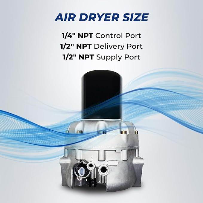 TORQUE 4324711010 Air Dryer System Saver 1200 Plus Compatible with Freightliner Kenworth Navistar Meritor Mack Peterbilt Volvo 4324701009 WAB4324711010 (TR4324711010)