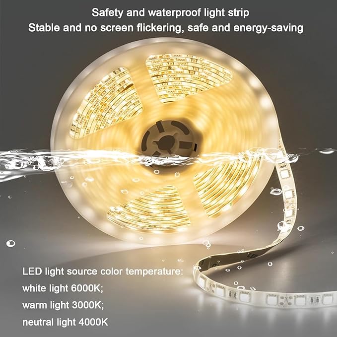 Bathroom Mirror with LED Lights，LED Bathroom Mirror，Smart Lighted Bathroom Mirror for Wall，Energy-Saving LED Smart Mirrors，with Demister Pad，Three-Color Light(H50*W70cm/H19.7*W27.6IN)