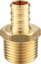 (Pack of 4) EFIELD Pex 3/4 Inch x 3/4 Inch Male NPT Adapter Brass Crimp Fittings, ASTM F1807,(PEX1807021-4PCS)