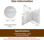 2Pack Stainless Steel Espresso Puck Screen with Stand, 49mm Reusable Coffee Filter, 0.8mm Thickness Metal Mesh for Portafilter Basket (49MM）