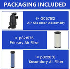 G057512 Air Cleaner with P821575 P822858 Air Filter - Fit for Donaldson FPG Radial Air Cleaner Housing Cap