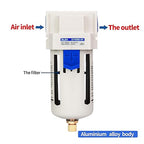 BLCH 1/2" NPT Air Line Dryer - Air Dryer for Compressor,Compressed Air Dryer Air Drying System AF4000-04 Manual Drain Poly Bowl 0-160 PSI 5μm