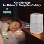 Air Purifiers for Home, FRESHDEW Air Purifier Up to 1300ft² for Smoke Pet Dander Odors with Fragrance Sponge,H13 True HEPA Air Purifier Cleaner with 360° Air Inlet,Sleep Mode for Bedroom (White)