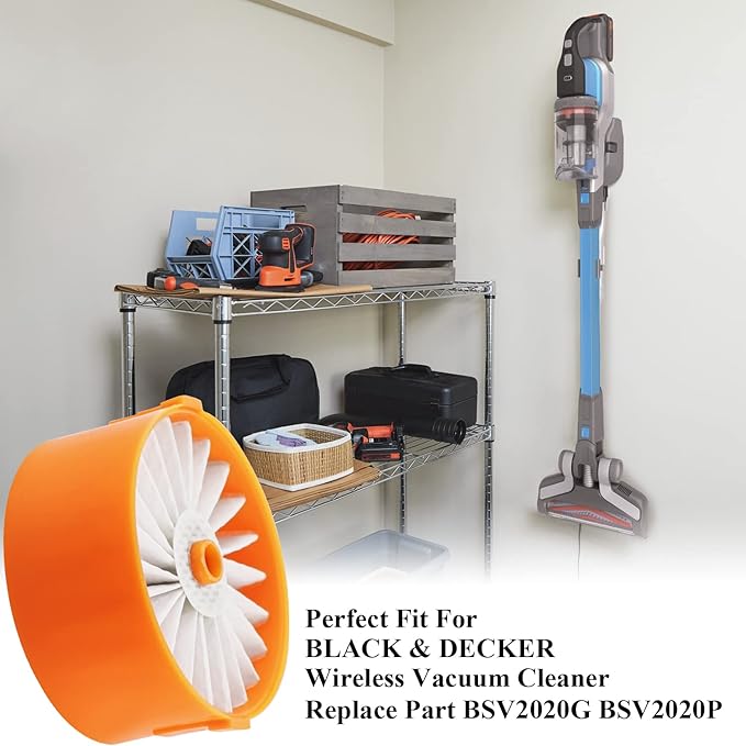 Filter Replacement for Black & Decker Powerseries Extreme Cordless Stick Vacuum Cleaner Fit for BSVF1 BSV2020 BSV2020G and BSV2020P. Replace Part # N665227, 6 * BSV2020G Filters By Improvedhand