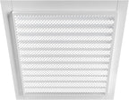 Repa Market 12" x 12" Inch (Inner Dimensions) Galvanized Steel White Soffit Air Vent Cover - Louvered Square Gable Vent with Mesh Screen - Exhaust/Intake Ventilation Grill - Outdoor Metal Duct Grate