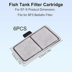 12pcs Filter Cartridges for Top Fin EF-S & BF5 BETTAFLO, 3.7x2.1in/9.5x5.5cm Fish Tank Filter Cartridge Replacement Parts for Aquarium Water Filtration (Grey)