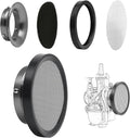 Carburetor Carb Velocity Stack Air Filter Cleaner Modified Trumpet Aluminum Alloy with Sponge Filter Steel Mesh for PWK 21-30mm Short Fast Intake Suggest for Small Displacement (Titan, 50mm)