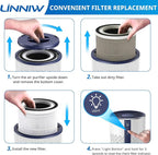 2 Pack BREEVA A1 Filter Replacement Compatible with TCL BREEVA A1/A1W Air Purifiers, Replacement part # Breeva A1F【Not Fit for TCL Breeva A1C/A2/A3/A5 Air Purifiers】