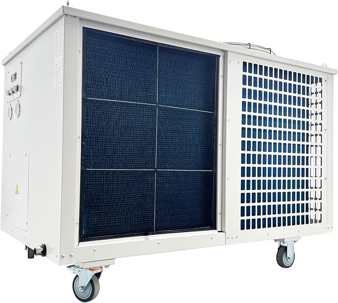 220V Industrial Air Conditioner, 61000 BTU Portable Spot Cooler, 2900m³/h Air Flow, 7.2KW Indoor/Outdoor Cooling Aircon 3Phase