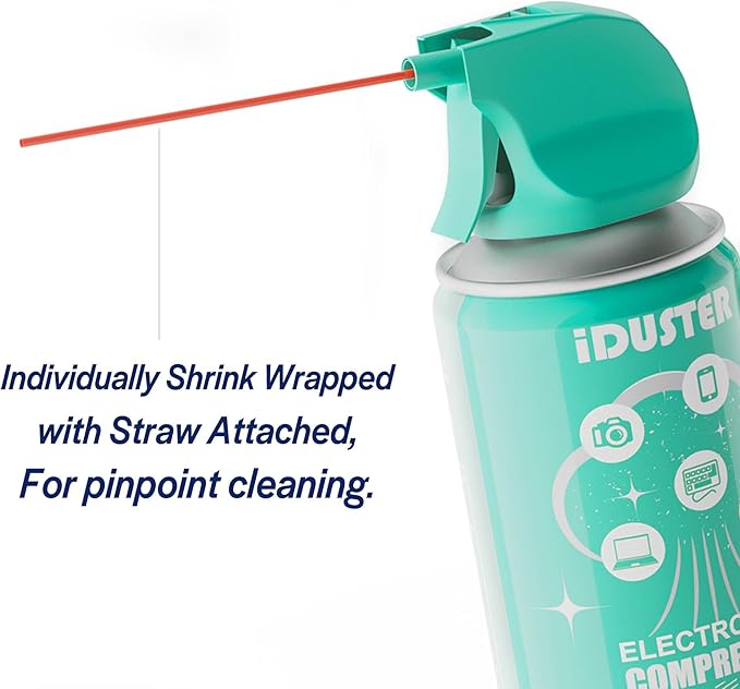 Disposable Compressed Air Duster, 3.5 oz Computer Cleaner, Keyboard Cleaner, 2 PCS