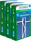 Filterbuy 17.5x27x5 Air Filter MERV 13 Optimal Smoke & Allergy Defense (3-Pack), Pleated HVAC AC Furnace Filters for Trane Perfect Fit & American Standard (Actual Size: 17.13 x 26.13 x 4.97)