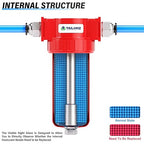 TAILONZ PNEUMATIC 0-150PSI 1/2 Inch NPT Aluminum Alloy Air Dryer, Compressor Air Dryer, Water Vapor Separator, Polyethylene Bowl
