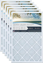 Cabana Filters 6-Pack 18x30x1 MERV 8 AC Furnace Air Filter for Home and Office - Indoor HVAC System Filtration Replacement, Captures Unwanted Particles