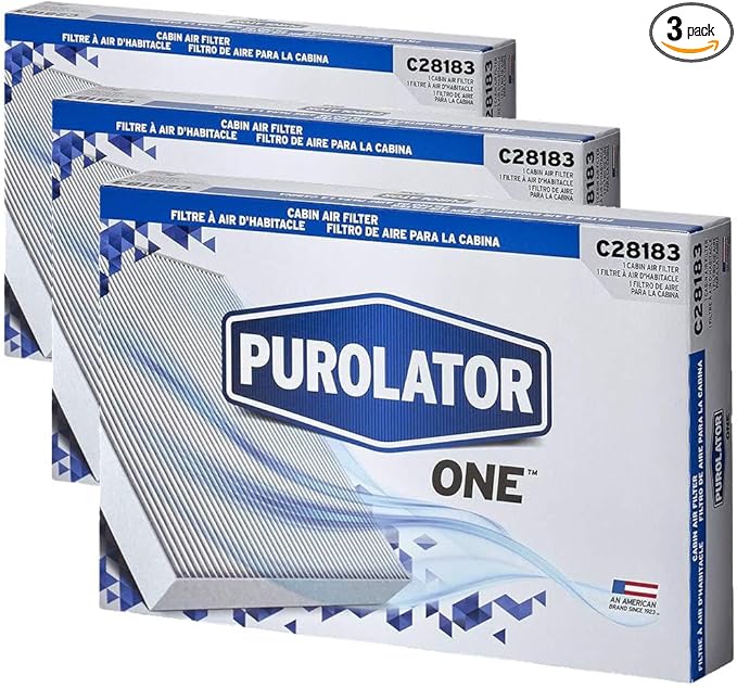 Purolator C28183 PurolatorONE Advanced Cabin Air Filter (Pack of 3)