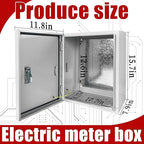 Electrical Box 16 x 12 x 8 Inch Indoor Outdoor Electrical Enclosure Box Steel Junction Box Wall Mounted Universal Electrical Project Box with Safety Locks and Mounting Plates