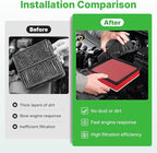 2PCS Engine Air Filter Fit for 2016-2023 Toyota Tacoma 3.5L, 2013-2021 Tundra 4.0L 4.6L 5.7L, 2014-2022 Sequoia 5.7L Engine Filter Replacement Automotive Accessories# CA11895 17801-0P100