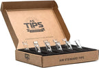 Premium Quality Glass Cigarette Rolling Filter Tips - Pack of 10 (8x35mm-Flat Mouth)