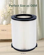 2 Pack Vf4000 Replacement Filter for Ridgid 6-16 Shop Vac Filter Wet Dry Vacuum Filters
