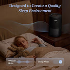 LEVOIT Air Purifier for Home Allergens Pet Hair in Bedroom, Covers Up to 1073 ft² by 56W High Torque Motor, AHAM VERIFIDE, 3-in-1 Filter with HEPA Sleep Mode, Remove Dust Smoke Odor, Core300-P, Black