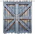 Farmhouse Wood Grain Living Room Curtains 84 Inch Length, Window Curtains Tab Top, Vintage Country Barn Gate Textured Light Filtering Window Treatments Drapes 52"x84" 2 Panel