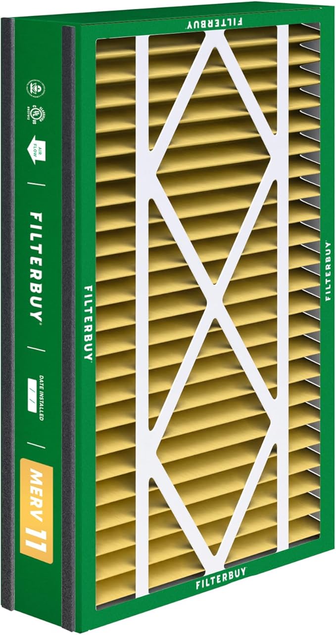 Filterbuy 16x25x3 Air Filter MERV 11 Superior Pet & Allergy Defense (3-Pack), Electrostatic Pleated HVAC AC Furnace Filters for Trion Air Bear, Lennox X0581 & More (Actual Size: 15.63 x 24.13 x 3.00)