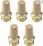 5PCS Exhaust Silencer 1/2" Exhaust Muffler Air Line Fitting for Cylinders Pneumatic Tools