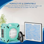 2-in-1 HEPA Activated Carbon Filter Replacement Set Compatible with AlorAir PureAiro HEPA Pro/PureAiro HEPA Max Air Scrubber 770, 870, 970, 2 Pack