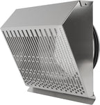 Vent Systems 8" Inch Exhaust Vent Cover with Rubber Gasket - Stainless Steel - Robust Weatherproof Outdoor Air Exhaust Box - Duct or Surface Mounting - Rain and Snow Protection