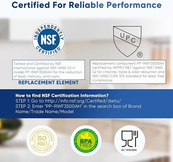 PUREPLUS LT800P NSF/ANSI 53&42 Certified Replacement for LG ADQ73613401, Kenmore 469490, 9490, ADQ73613402, ADQ736134, LSXS26326S LMXC23746S, LT120F, Refrigerator Water and Air Filter Combo, 1Pack