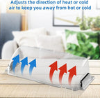 4 Pack Adjustable Air Vent Deflector, 9”-15” Transparent Deflector for Ceiling Registers, Floor, Sidewall (4)