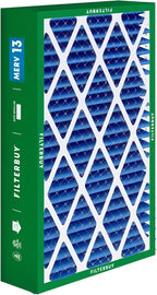 Filterbuy 16x28x6 Air Filter MERV 13 Optimal Smoke & Allergy Defense (3-Pack), Pleated HVAC AC Furnace Filters for AprilAire Space-Gard 401, 2400, & Lennox (Actual Size: 15.50 x 26.88 x 6.00)