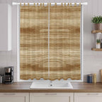 Light Brown Wood Grain Living Room Curtains 96 Inch Length, Window Curtains Tab Top, Western Farmhouse Barn Door Light Filtering Window Treatments Drapes 52"x96" 2 Panel
