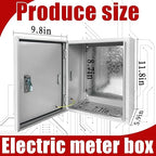 Electrical Box 12 x 10 x 6 Inch Indoor Outdoor Electrical Enclosure Box Steel Junction Box Wall Mounted Universal Electrical Project Box with Safety Locks and Mounting Plates