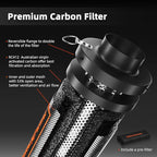 Spider Farmer Air Filtration Kit 6 Inch, Inline Duct Fan with RJ12 Speed Humidity Controller, Carbon Filter Combo, 13 Ft Ducting, Ventilation System Kit for Grow Tents, Hydroponics, Indoor Gardening