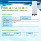 S7M120 System 3 Inner Pool Filter Compatible with 25021-0200S & 25022-0201S, Replacement for Sta-Rite System 3, SR300 Pool Filter Cartridge, 100 Sq.Ft. Filtration Area