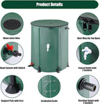 THUNDERBAY 60 Gallon Collapsible Rain Barrel, Portable Rain Barrels to Collect Rainwater from Gutter, Rainwater Collection System, Water Storage Tank Catcher Container with Filter Spigot