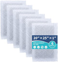 20x25 Replacement Filter Pads Compatible with Dynamic Air Cleaner 20x25,Electrostatic Fiberglass Activated Carbon White (6 Pack)
